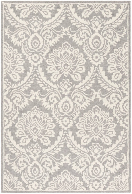 Safavieh Blossom 4'-0" x 6'-0" Rug in Dark Grey / Ivory