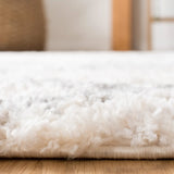 Safavieh Berber Fringe Shag 4'-0" x 6'-0" Rug in Cream / Blue