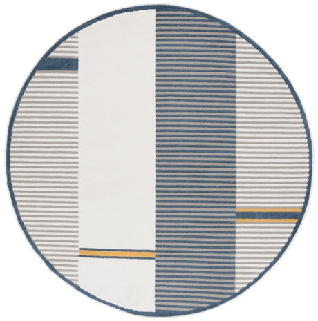 Safavieh Pyramid 6'-7" x 6'-7" Rug in Grey / Ivory Navy