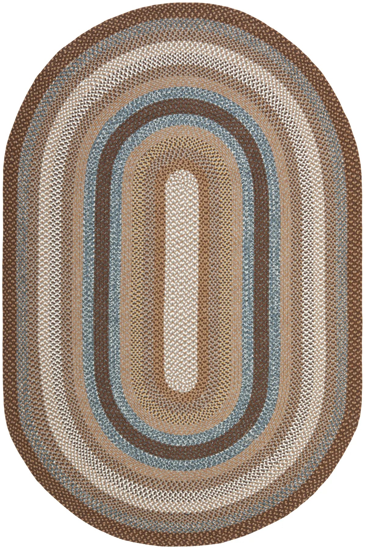 Safavieh Braided 6'-0" x 9'-0" Rug in Brown / Multi