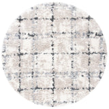 Safavieh Fontana Shag  800 5'-3" x 5'-3" Rug in Grey / Ivory