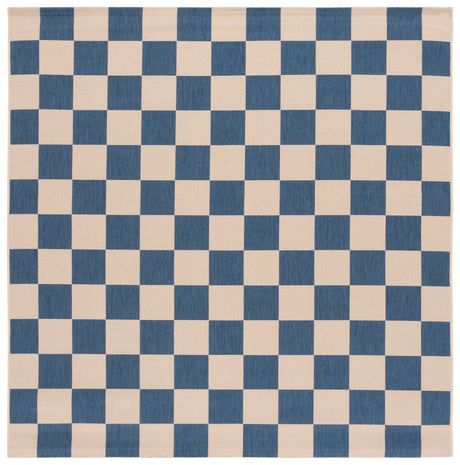 Safavieh Courtyard 6'-7" x 6'-7" Rug in Blue / Beige