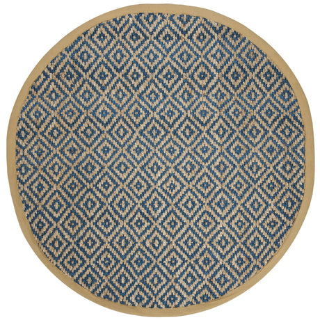 Safavieh Natural Fiber 6'-0" x 6'-0" Rug in Tropical Blue / Natural