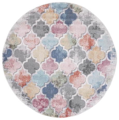 Safavieh Phoenix 500 6'-7" x 6'-7" Rug in Blue / Red