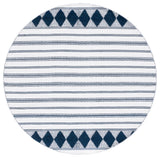 Safavieh Montauk 6'-0" x 6'-0" Rug in Navy / Ivory