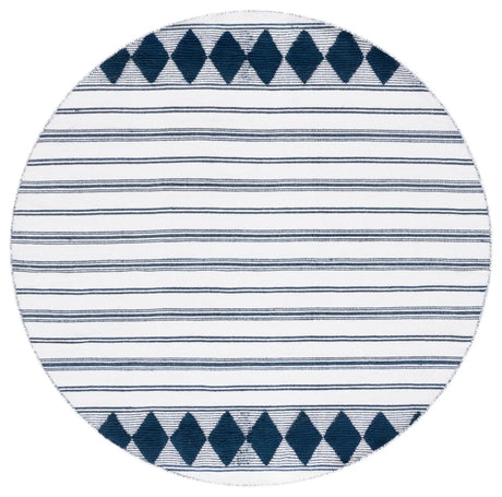 Safavieh Montauk 6'-0" x 6'-0" Rug in Navy / Ivory