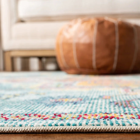 Safavieh Crystal 4'-0" x 6'-0" Rug in Teal / Orange