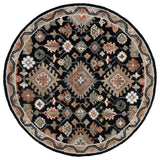 Safavieh Aspen 5'-0" x 5'-0" Rug in Black / Rust
