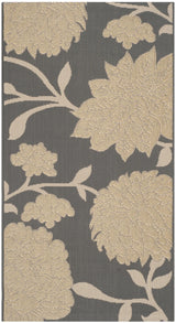 Safavieh Courtyard 2'-7" x 5'-0" Rug in Anthracite / Beige