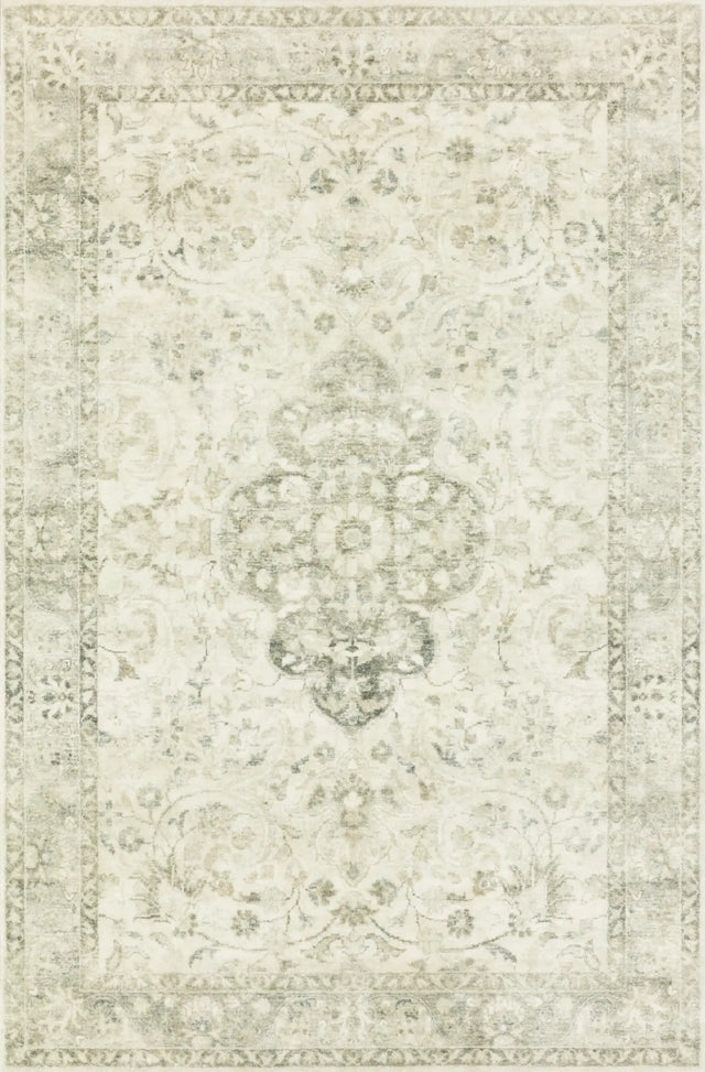 Loloi Rosette Ros-02 Ivory/Silver Rugs - main flat