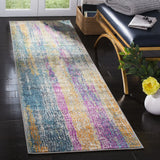 Safavieh Madison 2'-3" x 8'-0" Rug in Blue / Fuchsia