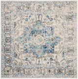 Safavieh Madison 6'-7" x 6'-7" Rug in Turquoise / Ivory