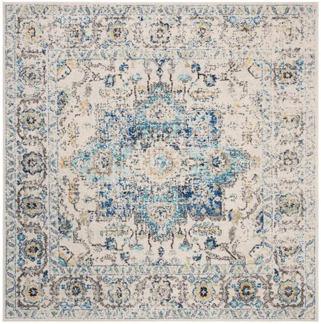Safavieh Madison 6'-7" x 6'-7" Rug in Turquoise / Ivory
