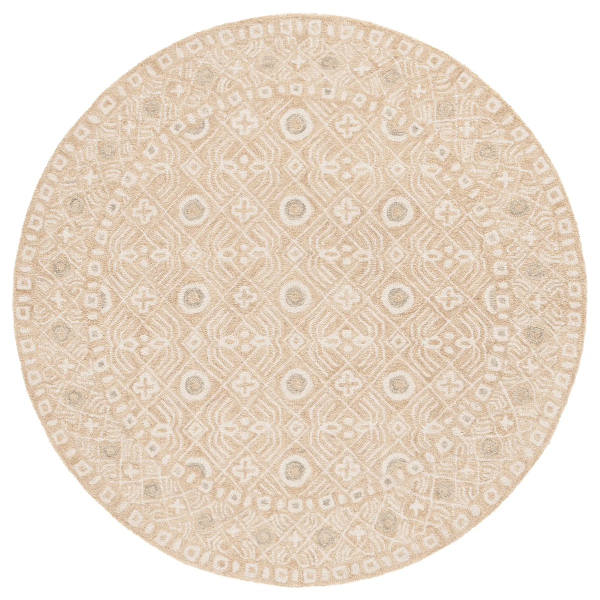 Safavieh Micro-Loop 5'-0" x 5'-0" Rug in Gold / Ivory