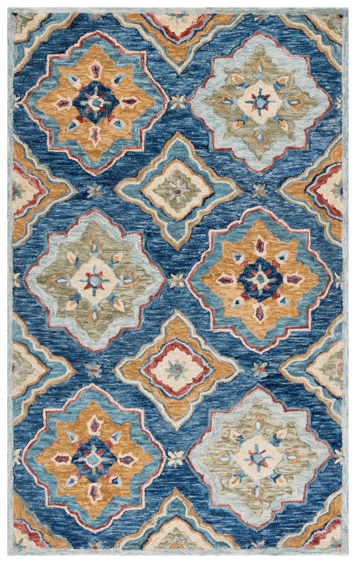 Safavieh Suzani 4'-0" x 6'-0" Rug in Navy / Green