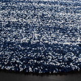 Safavieh Hudson Shag 7'-0" x 7'-0" Rug in Navy / Ivory