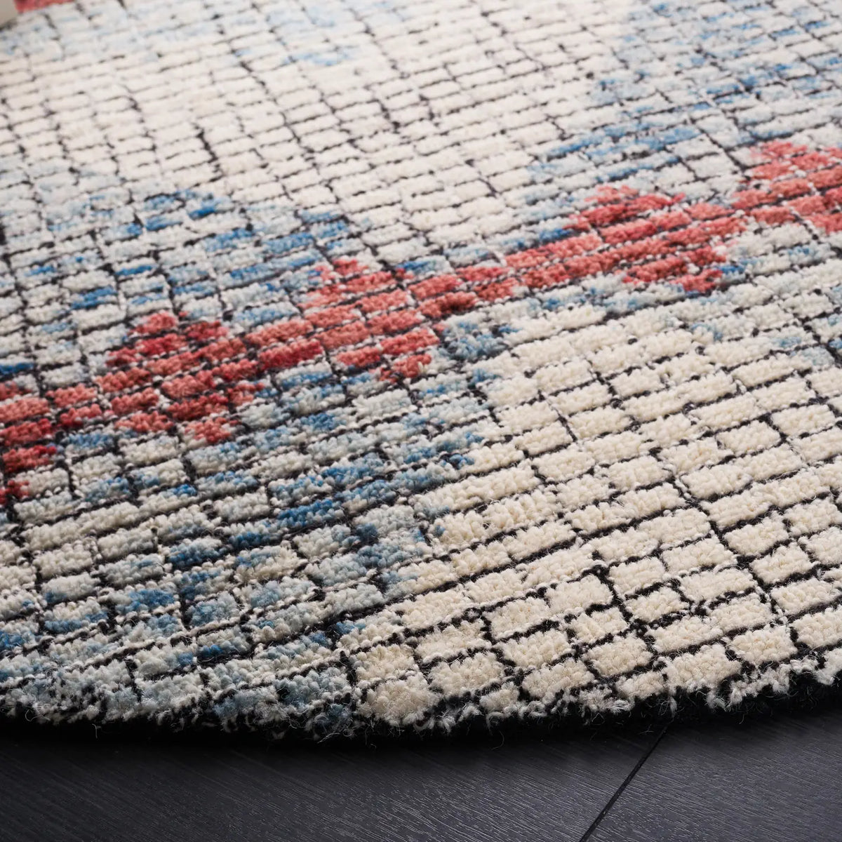 Safavieh Abstract 6'-0" x 6'-0" Rug in Ivory / Blue