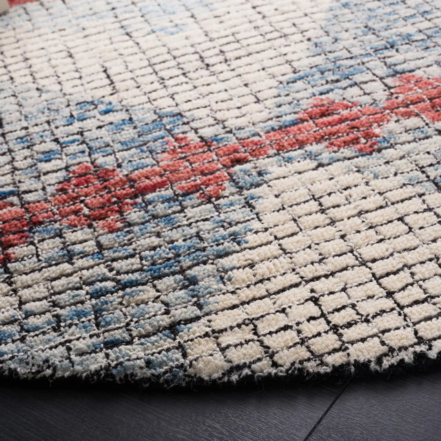 Safavieh Abstract 6'-0" x 6'-0" Rug in Ivory / Blue