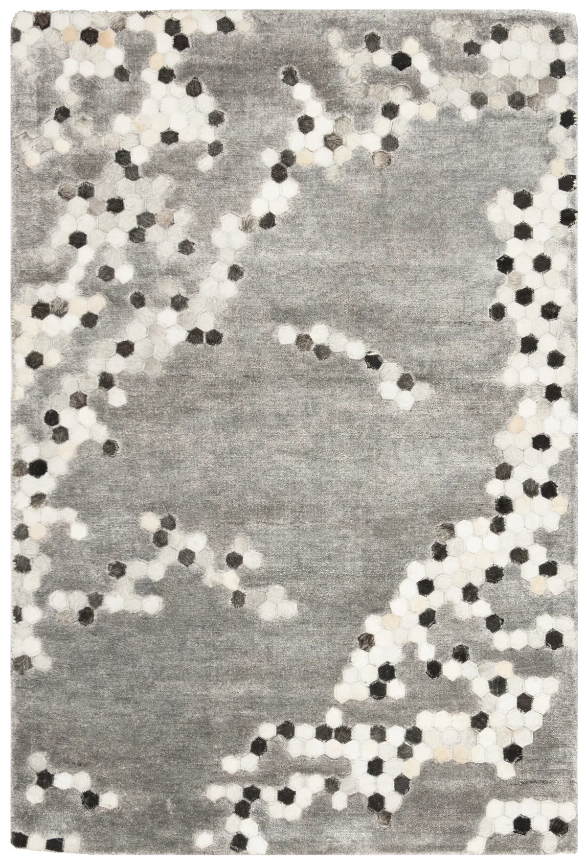 Safavieh Manhattan 4'-0" x 6'-0" Rug in Grey / Ivory