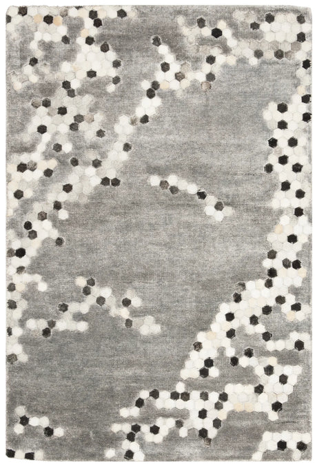 Safavieh Manhattan 4'-0" x 6'-0" Rug in Grey / Ivory