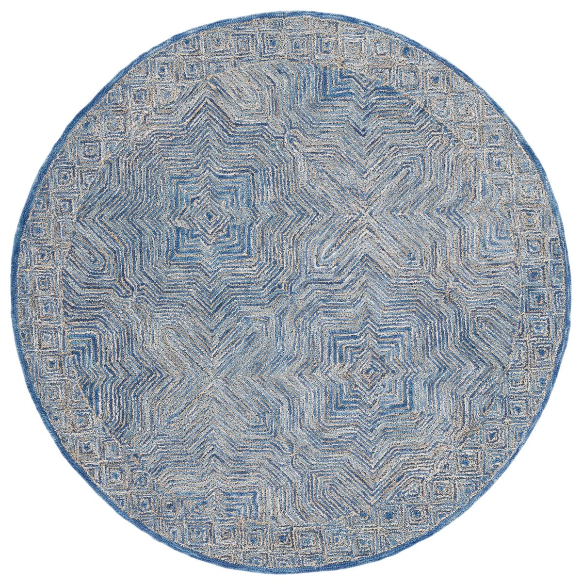 Safavieh Micro-Loop 5'-0" x 5'-0" Rug in Blue