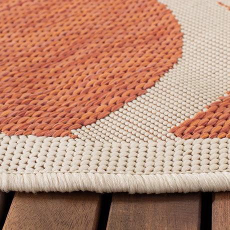 Safavieh Courtyard 5'-3" x 5'-3" Rug in Terracotta