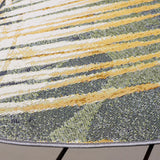 Safavieh Barbados 500 6'-6" x 6'-6" Rug in Green / Black Gold