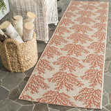 Safavieh Courtyard 2'-3" x 8'-0" Rug in Beige / Terracotta
