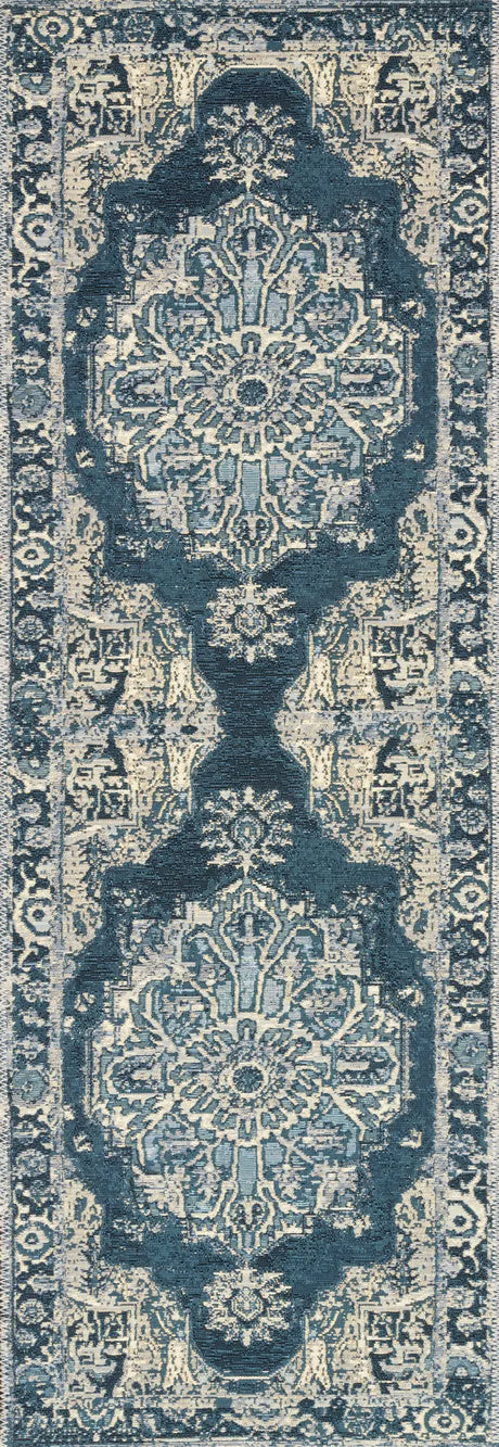 Loloi Mika Mik-01 Dk Blue / Dk Blue Rugs - runner flat