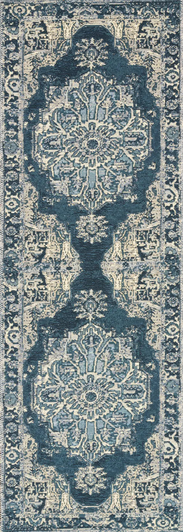 Loloi Mika Mik-01 Dk Blue / Dk Blue Rugs - runner flat