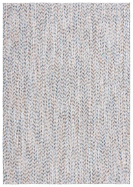 Safavieh Courtyard 4'-0" x 5'-7" Rug in Ivory Blue / Beige