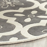 Safavieh Chatham 5'-0" x 5'-0" Rug in Dark Grey / Ivory