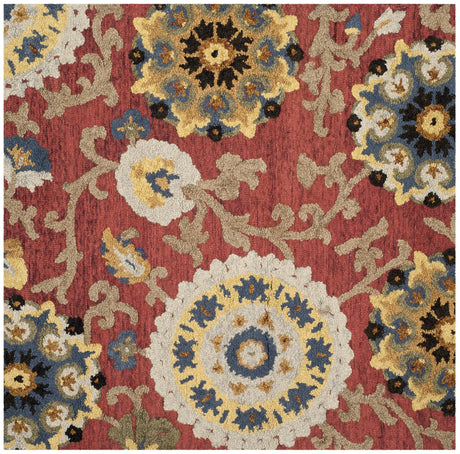 Safavieh Blossom 6'-0" x 6'-0" Rug in Red / Multi
