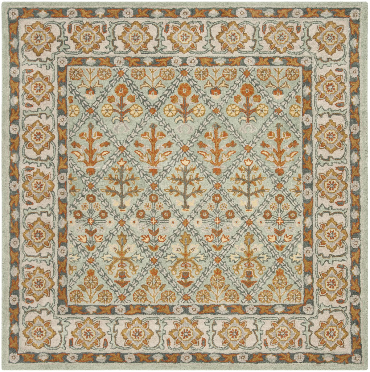 Safavieh Heritage 6'-0" x 6'-0" Rug in Cream / Blue