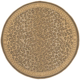 Safavieh Courtyard 5'-3" x 5'-3" Rug in Natural / Gold