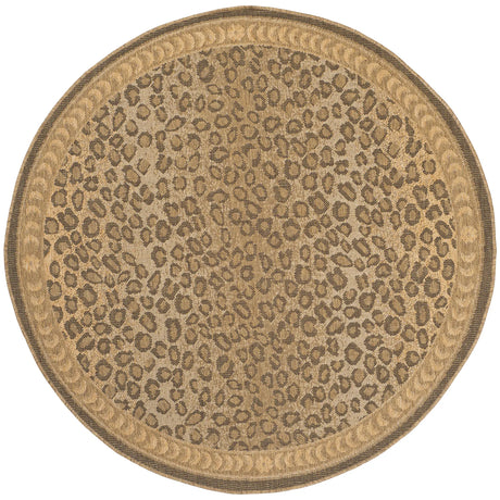 Safavieh Courtyard 5'-3" x 5'-3" Rug in Natural / Gold