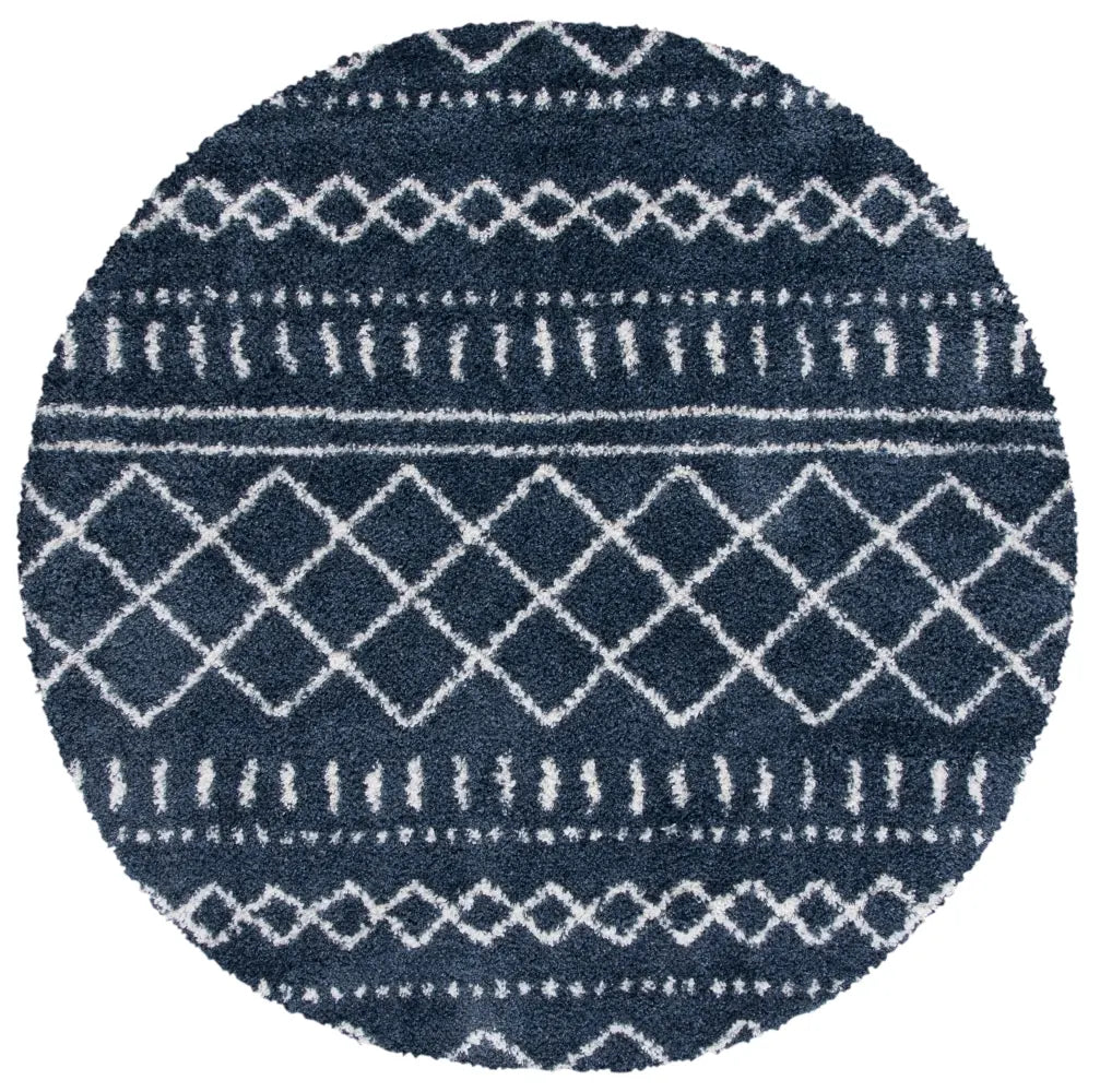 Safavieh Arizona Shag 6'-7" x 6'-7" Rug in Slate Blue / Ivory