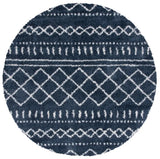 Safavieh Arizona Shag 6'-7" x 6'-7" Rug in Slate Blue / Ivory