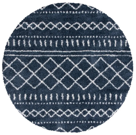 Safavieh Arizona Shag 6'-7" x 6'-7" Rug in Slate Blue / Ivory