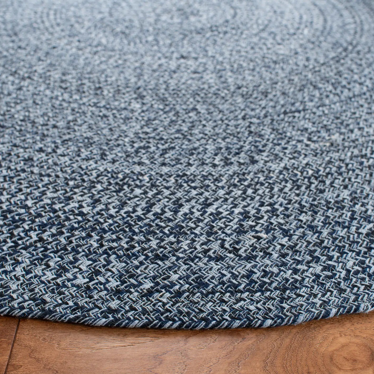Safavieh Braided 5'-0" x 5'-0" Rug in Navy / Ivory