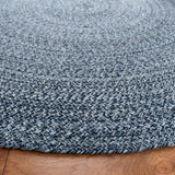 Safavieh Braided 5'-0" x 5'-0" Rug in Navy / Ivory
