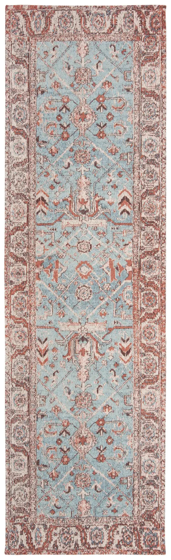 Safavieh Classic Vintage 2'-3" x 8'-0" Rug in Blue / Red