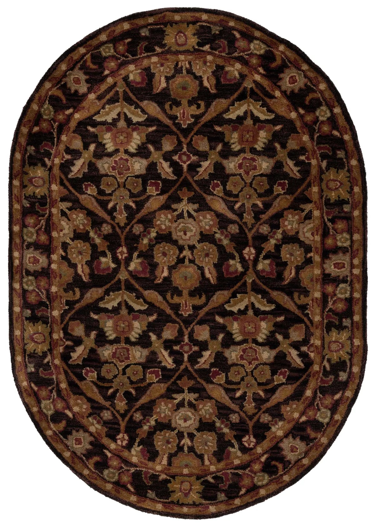 Safavieh Antiquity 4'-6" x 6'-6" Rug in Dark Plum / Gold