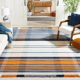 Safavieh Striped Kilim 6'-0" x 9'-0" Rug in Orange / Blue