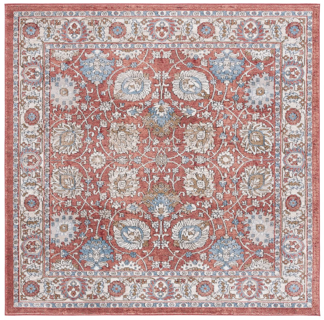 Safavieh Rosewood 6'-7" x 6'-7" Rug in Ivory / Red