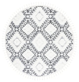 Safavieh Moroccan Tassel Shag 6'-7" x 6'-7" Rug in Ivory / Grey