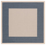 Safavieh Courtyard 5'-3" x 5'-3" Rug in Beige / Navy