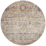 Loloi Theia The-03 Taupe/Multi Rug - round flat