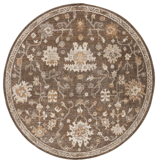 Safavieh Hazel 500 6'-0" x 6'-0" Rug in Brown / Ivory