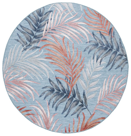 Safavieh Cabana 6'-5" x 6'-5" Rug in Blue / Rust